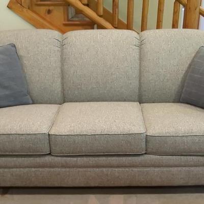 Rolled Arm Sofa in Neutral Fabric #1
