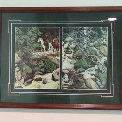 "The Forest Has Eyes" by American artist Bev Doolittle. 