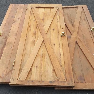 Three Custom Cedar Wooden Doors 