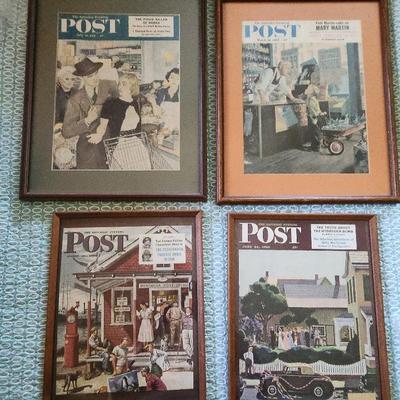 Saturday Evening Post Framed Covers