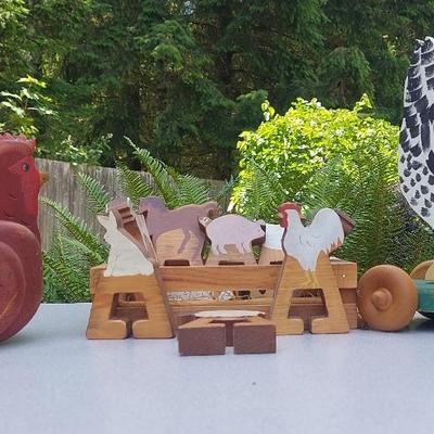 Wood Farm Animals 