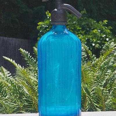 Blue LYON Seltzer Bottle