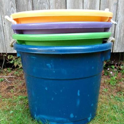 Large Plastic Tubs w/Handles