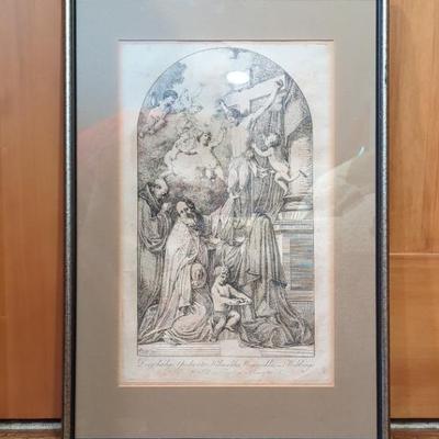 Woodcut Print "Christ Taking Leave of His Mother" by Albrecht Dürer. Ltd Edition Print 1975
