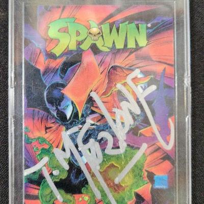 SPAWN TRADING CARD SIGNED BY TODD MCFARLANE 