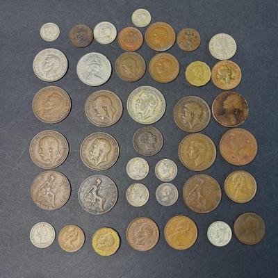 Antique & Vintage Coins – Spain & Great Britain – Includes .835 & .500 Silver Pieces