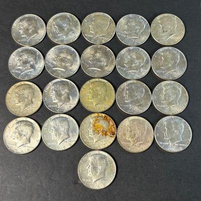 40% Silver Kennedy Half Dollars (21 Coins, 1965–1970) – Lot 4