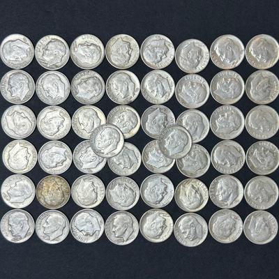 90% Silver Roosevelt Dimes (52 Coins) – Lot #4