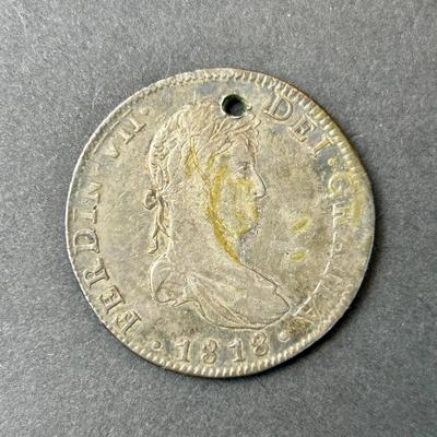 1818 Guatemala 8 Reales Silver Coin – Spanish Colonial Era