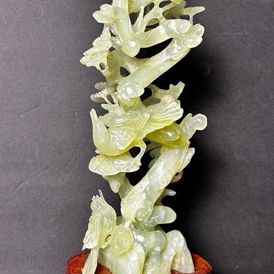 Carved Jade Figurine 12”h