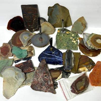 Rocks & Minerals - Large Slab Collection - Agate, Jasper, Sodalite, Tiger Iron, & More