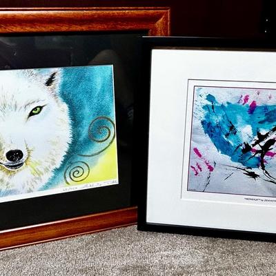 Madeline Tuttle Signed And Numbered Print 19x23 And Art Created By A Horse 21x17.5