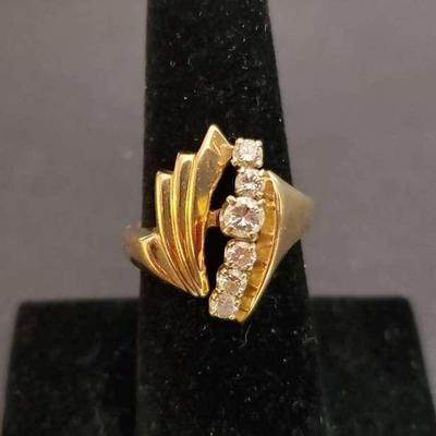 14K Gold Diamond (8.5 TCW) Cocktail Ring - Size 6.5