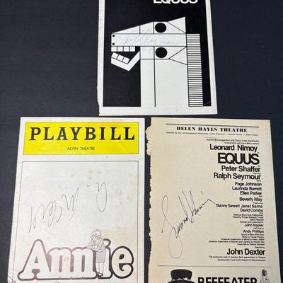 Playbill Autographs – Leonard Nimoy, Andrea McArdle, Diana Barrows, Ralph Seymour