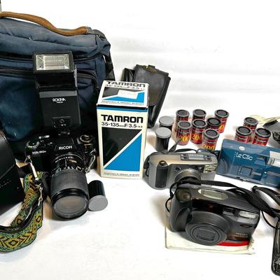 Ricoh KR-30 35mm Camera, Tamron Lenses, Film And More 