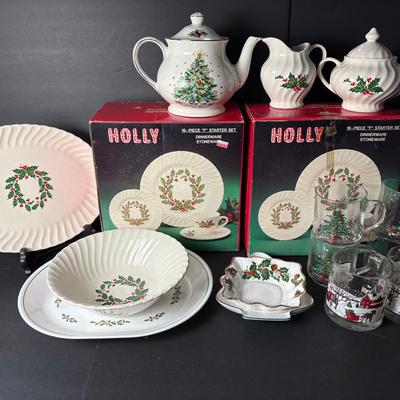 Holiday Dinnerware: Scio Holly Made In Japan, Corelle, Salem & More 