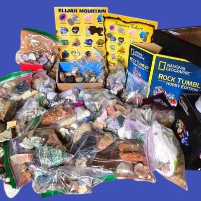 National Geographic Rock Tumbler, Grit With Rock Collection