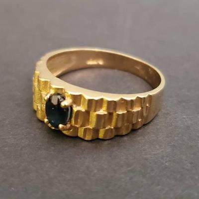10K Gold Sapphire Ring - Size 10