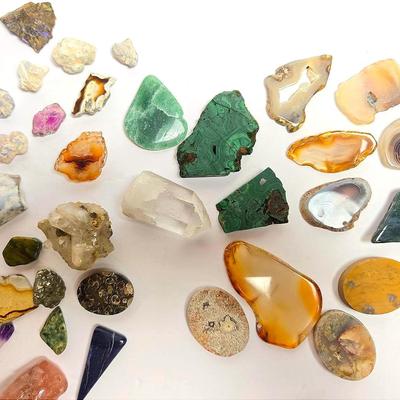 Rocks & Minerals - Boulder Opal, Agate, Chalcedony, Aventurine, Calcite, & More