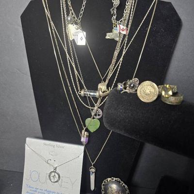Sterling Silver Necklaces, Bracelets, Rings, Pendants, More, Plus 830 Silver Necklace