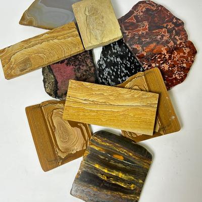Rocks & Minerals Slabs - Picture Jasper, Snowflake Obsidian, Tiger’s Eye, & More