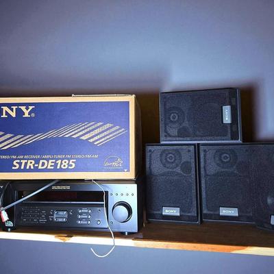 Sony Stereo Receiver STR-DE185 & Bookshelf Speakers (4) MB100H