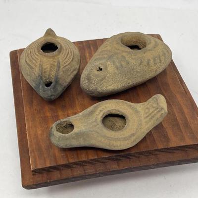 Vintage Clay Oil Lanterns – Rustic Ancient Lighting Trio
