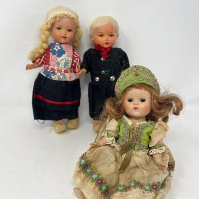 Vogue Doll & Dutch Celluloid Boy & Girl – Vintage Trio