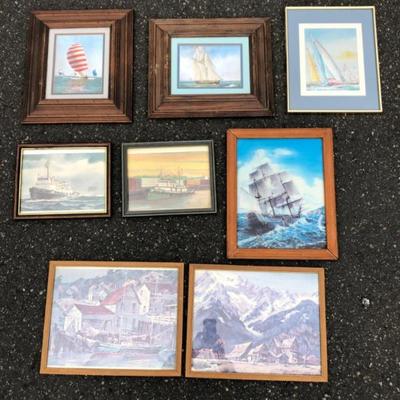 Mid-Century Nautical Print Collection – Sailboats, Harbors & Coast