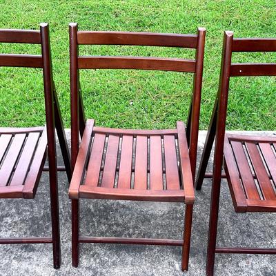 Folding Wooden Chairs (3)