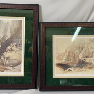  Petra “The Theatre” And “The end of the valley”  Lithography 