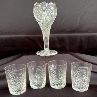 Imperial EAPG Glass Chalice, Highball Glasses