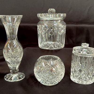 Beautiful Cut Glass Biscuit Jars And Vases