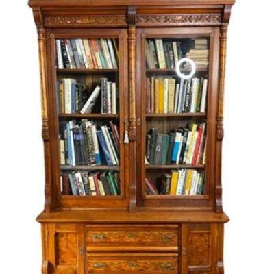 Lot 075   
Antique Victorian Library Bookcase