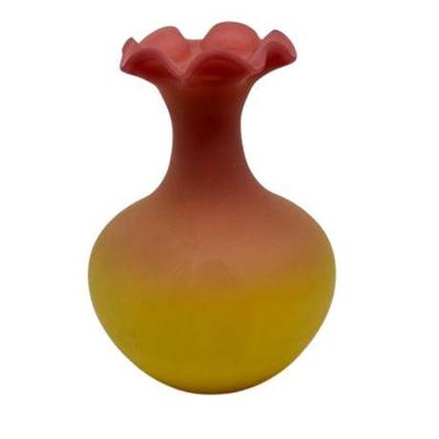 Lot 100-146  
Burmese Glass Bud Vase