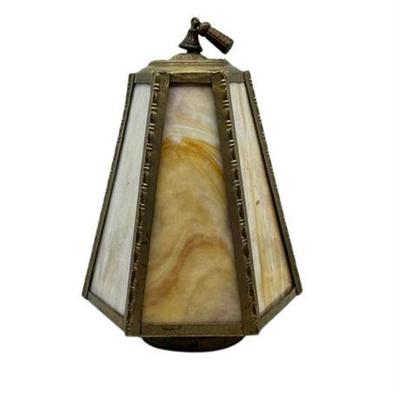 Lot 148  
Vintage Slag Glass Lantern Lamp