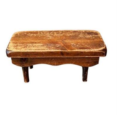 Lot 113   
Antique Primitive Wooden Stool