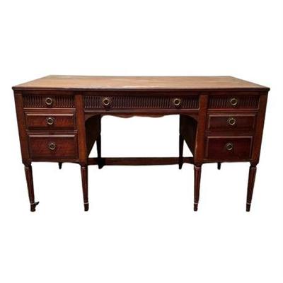 Lot 055   
Mahogany Desk, The Furniture Shops, Grand Rapids Michigan