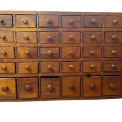 Lot 066   
Antique Thirty-Drawer Apothecary Cabinet