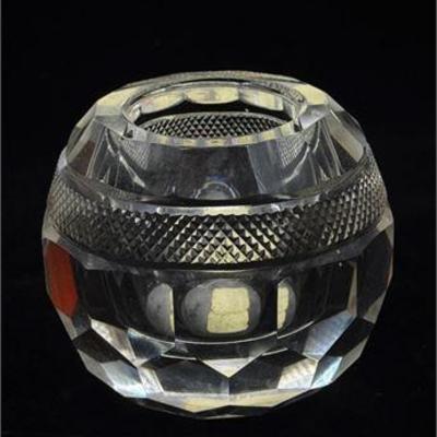 Lot 180  
Cut Crystal Ink Well Base, Antique
