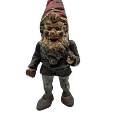 Lot 107  
Vintage Cast Iron Doorstop Gnome