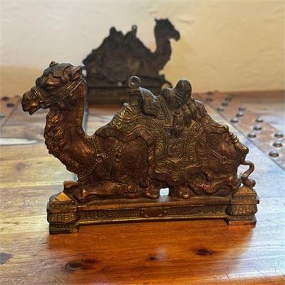 Lot 162 
Vintage Brass Camel Expandable Bookends