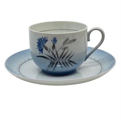 Lot 138   
B & G Danish Blue Cornflower Porcelain Cup And Saucer, Set Of Four (4)