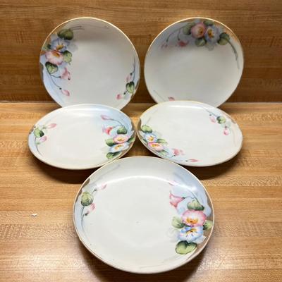 Vintage Hand Painted Nippon Plates- Set Of 5