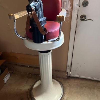 Sale Photo Thumbnail #1: Antique Barber Chair for Children