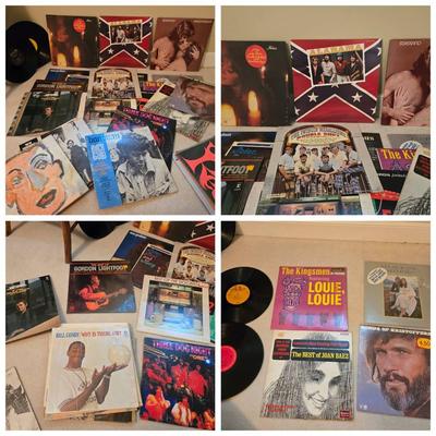 Collection Of Vintage Records Bob Dylan, Rock, Jazz
