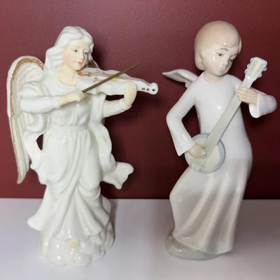 Two Collectible Decorative Angels 