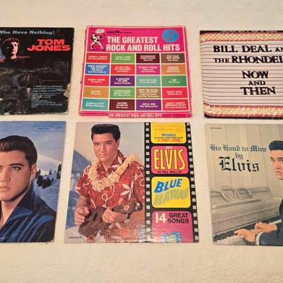 6 Vintage Records Elvis Presley, Tom Jones +