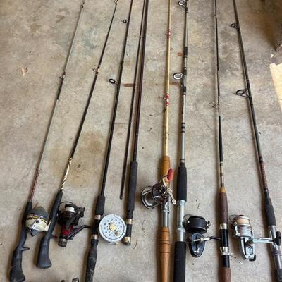 Assortment Of Fishing Rod & Reels 