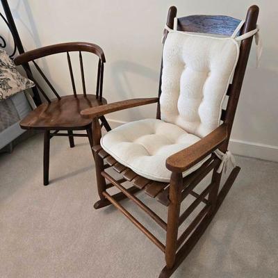 Antique Rocking Chair & Vintage Chair